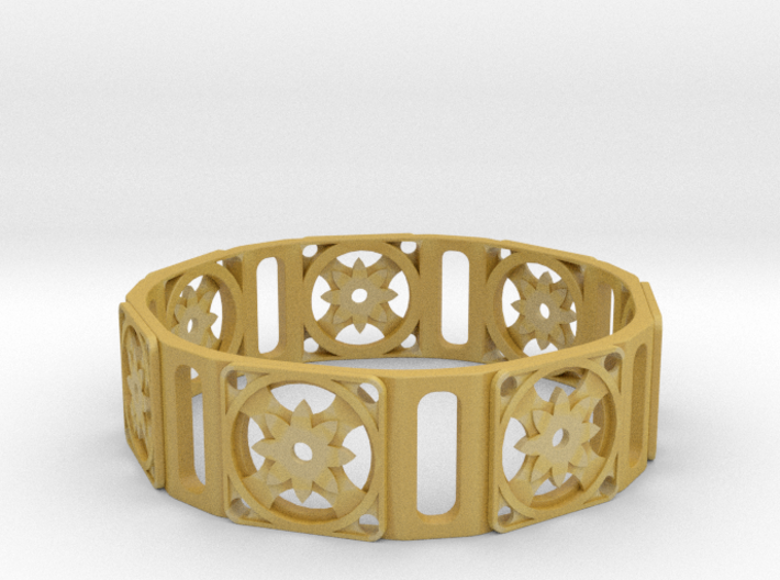Bangle - Eight Petal Supported 3d printed 