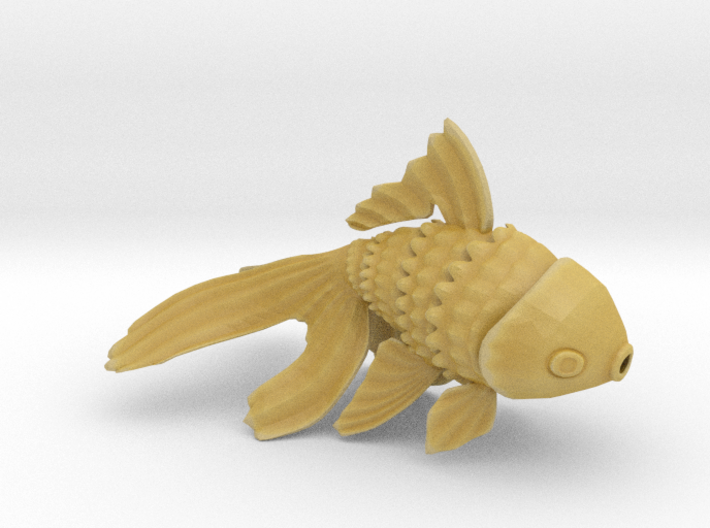 Wiggling Goldfish 3d printed