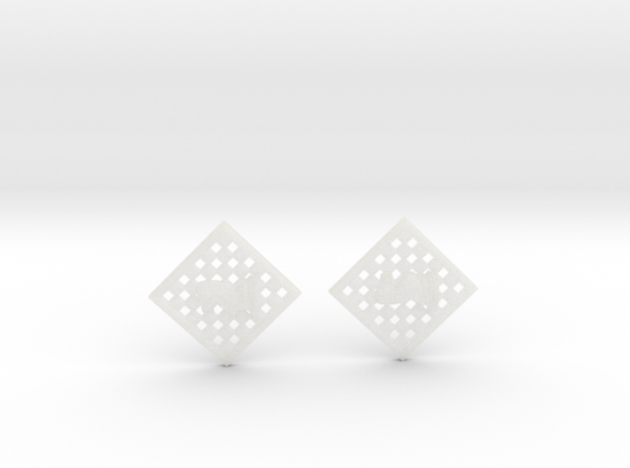 Chess Earrings - Knight 3d printed