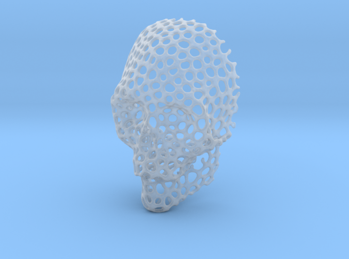 Voronoi Skull Pendant large 3d printed