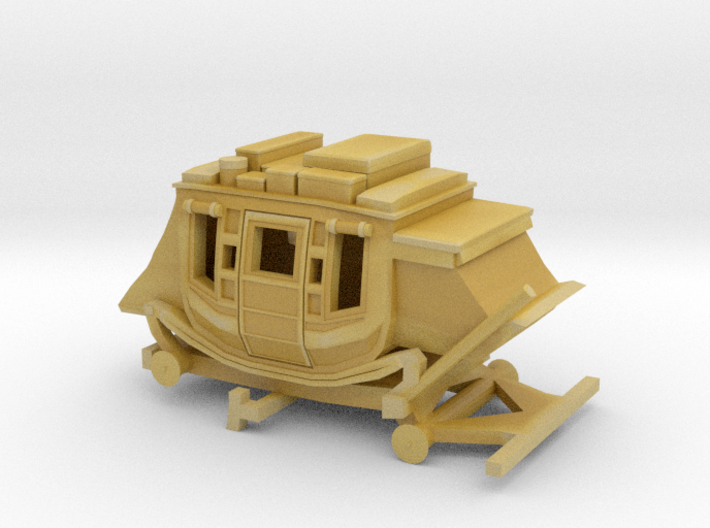 Z Scale Stagecoach - Wide, No Wheels 3d printed 