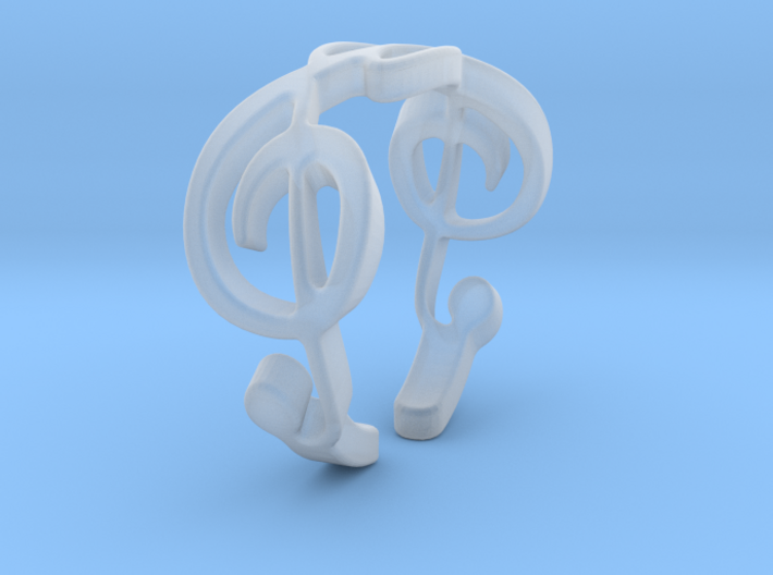 Treble Clef Ring (Size 5) 3d printed