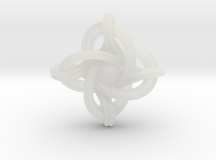 A small 23mm version of the infinity knot 3d printed