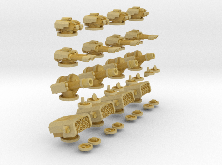 6mm Mixed Turrets 3d printed 