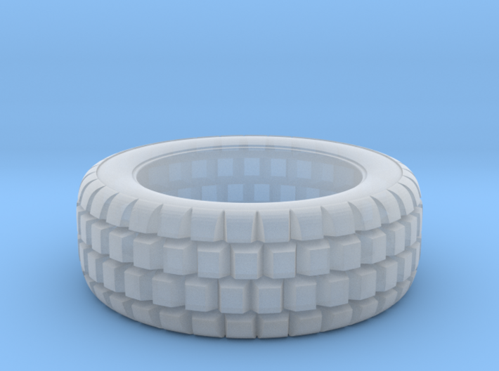 Hard mud tire for 1/24 scale model car 3d printed
