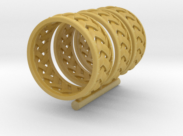 Weave Wedding Band - CCW4 3d printed 