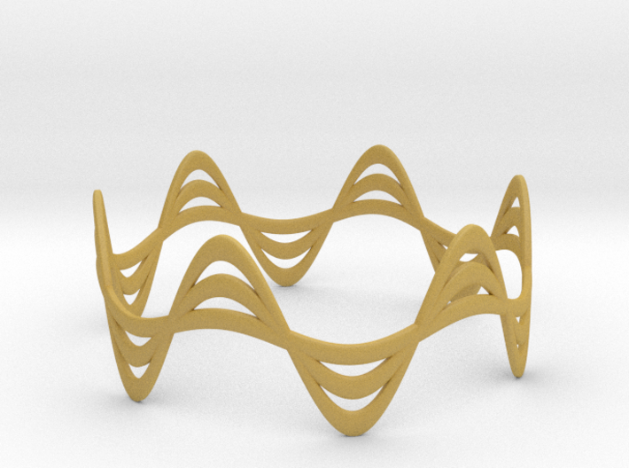 Triple Wave Bracelet (67mm) 3d printed