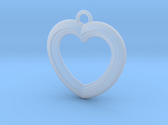 Cascading Heart Pendant 3d printed
