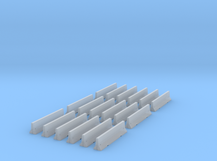 18 Jersey Barriers for 6mm, 1/300 or 1/285 3d printed