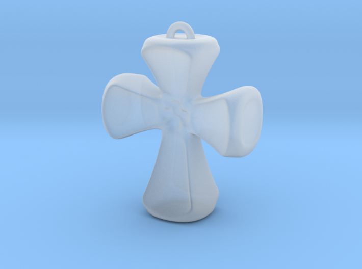 Crusader Cross Pendant/ Keyring Fob 3d printed