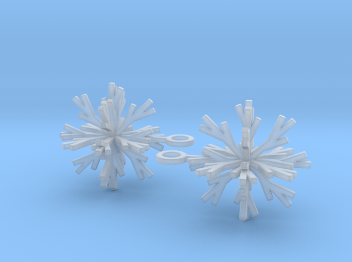 Snowflake Earring Iva 3d printed