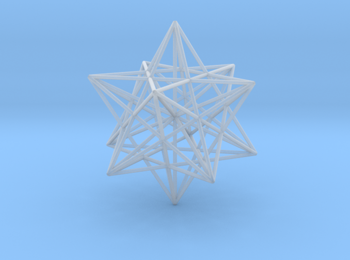 Stellated Dodecahedron with axes - 50mm 3d printed
