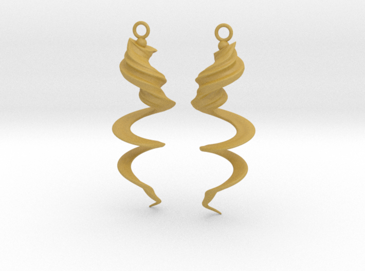 Element Earrings: Wind 3d printed