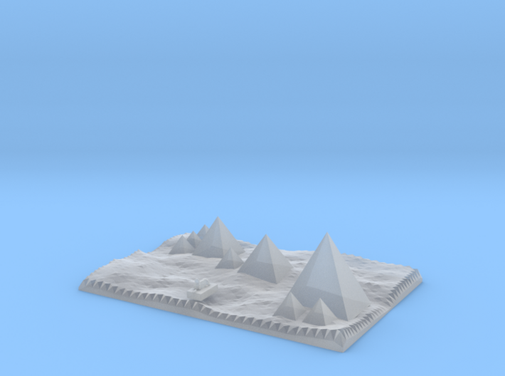 traditional view Pyramids Of Giza And Sphinx Model 3d printed