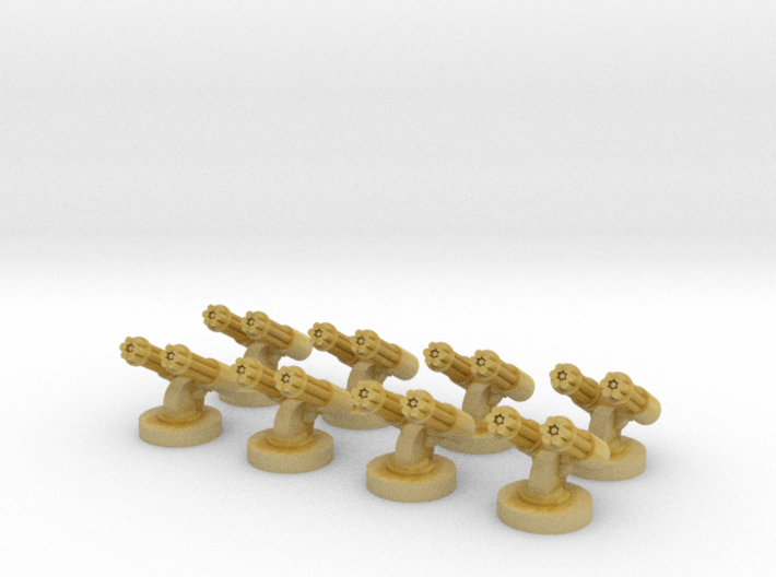 8 Double Gatlings for 6mm, 1/300 or 1/285 3d printed