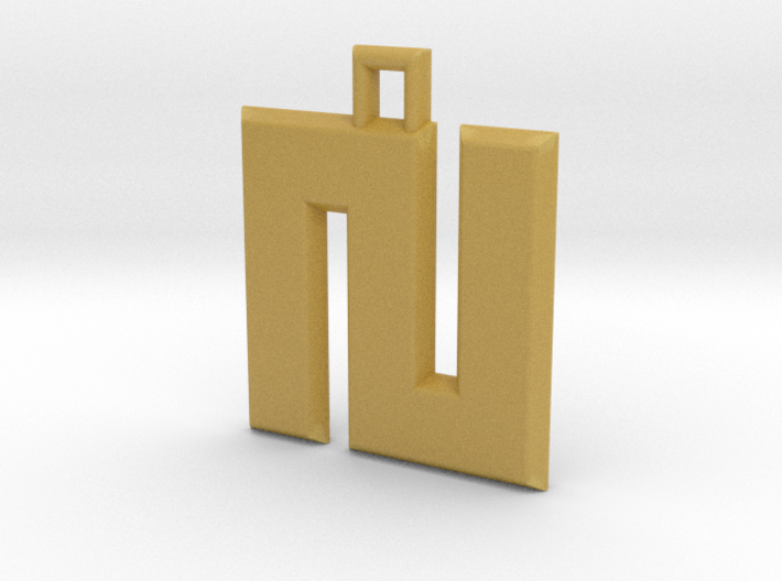 ABC Pendant - N Type - Solid - 24x24x3 mm 3d printed