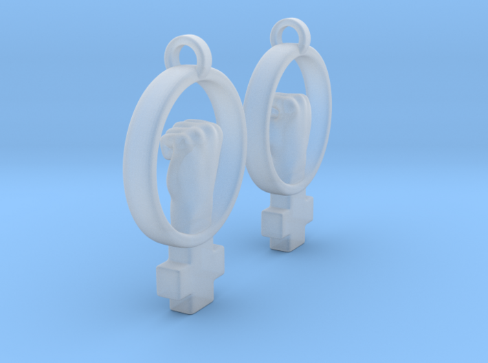 Womens Rights Symbol Earrings 3d printed