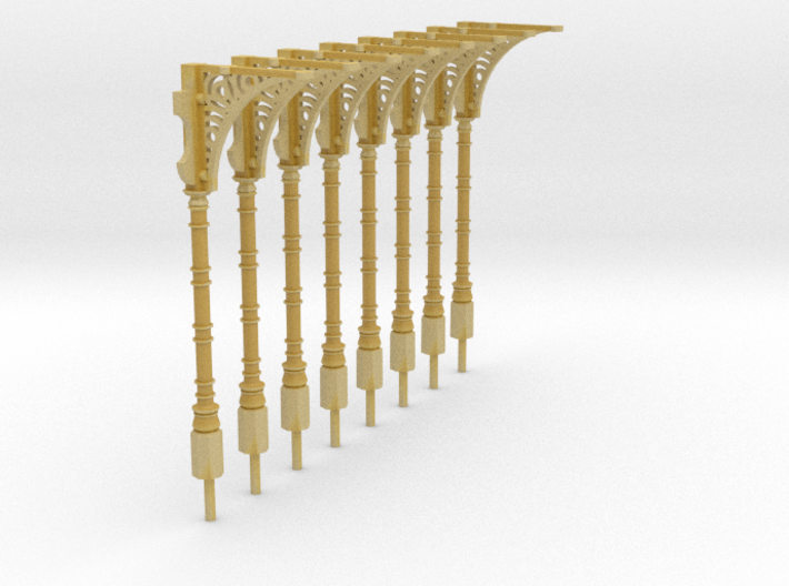 8 '00' scale GER canopy support columns 3d printed