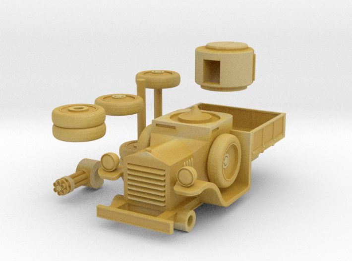 Armoured Car for Car Wars etc. 1/64 scale. 3d printed 