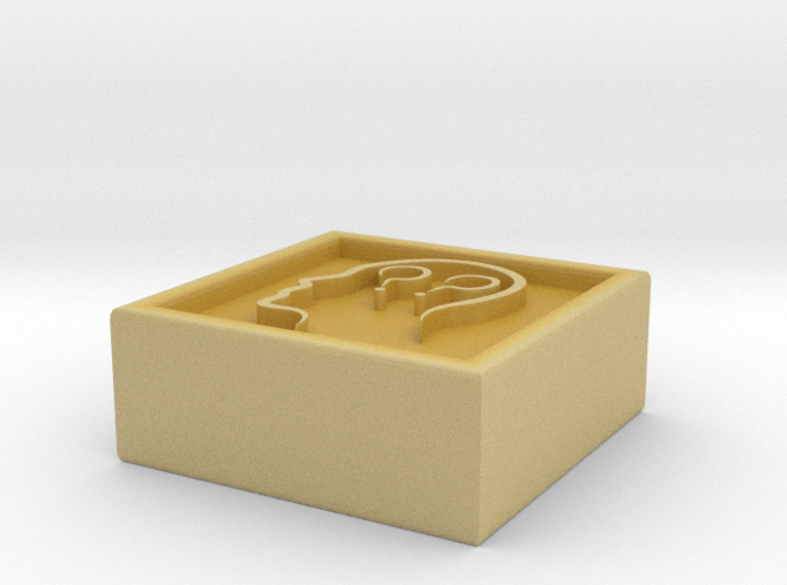 Square Token - 0.5&quot; Confused 3d printed