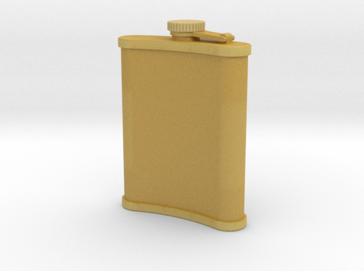 1/6 Scale Metal Drinking Flask 3d printed 