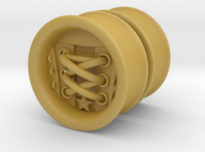 Laced Shoe Plugs 1 inch Gauge 3d printed