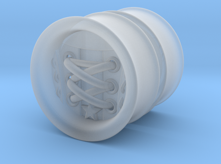 Laced Shoe Plugs 1 inch Gauge 3d printed