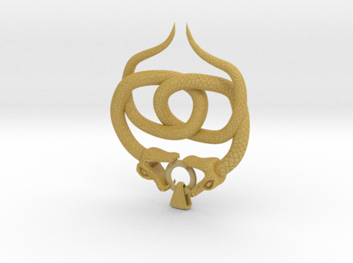 Double Snake Amulet 3d printed 