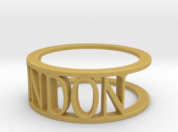 Typo LONDON Ring (Size 8) 3d printed