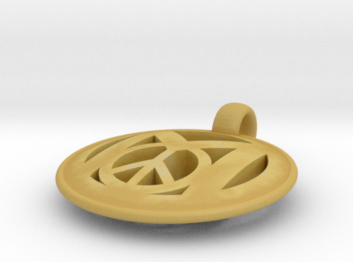 Millennial Peace Pendant (does not include cord) 3d printed