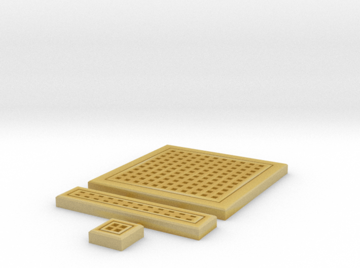 SciFi Tile 12 - Square Grating 3d printed