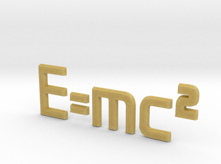 E=mc^2 3D 3d printed
