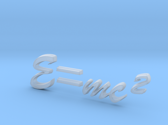 E=mc^2 3D B 3d printed