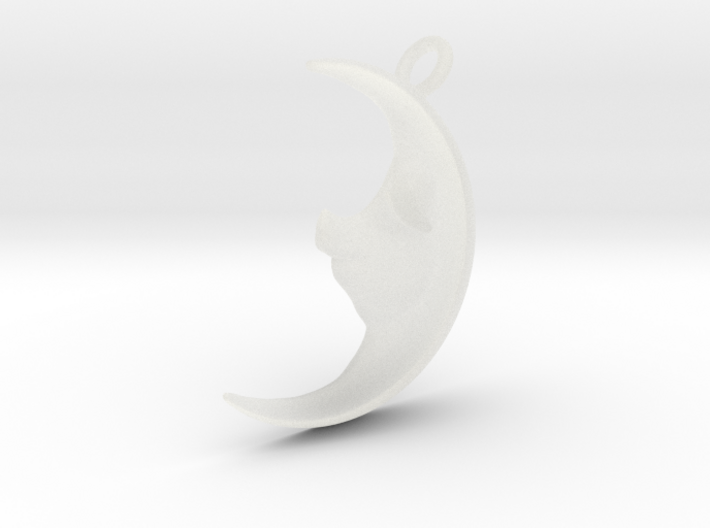 Pig in the Moon Pendant 3d printed