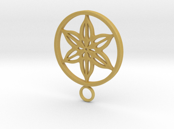 flower pendant 3d printed
