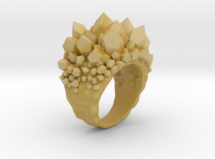 Double Crystal Ring Size 8 3d printed