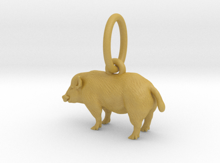 Hog pendant 3d printed