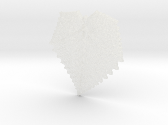 3D Fractal Leaf Pendant 3d printed