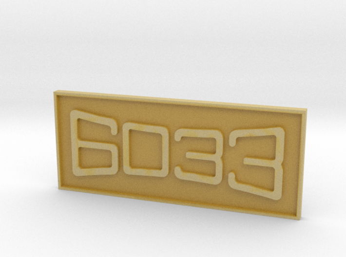 CNO&amp;TP As-11 #6033 3/4&quot; Scale Number Plate 3d printed
