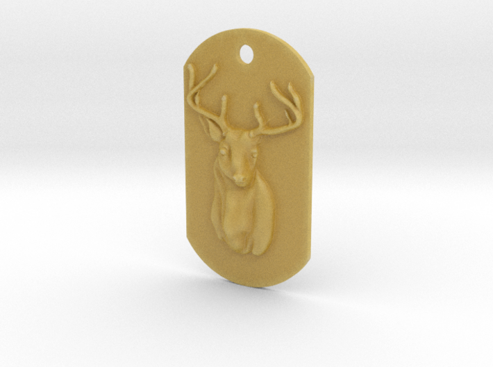 Dog Tag Deer Head 3d printed