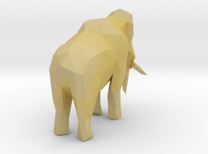 Low-poly Woolly Mammoth 3d printed 