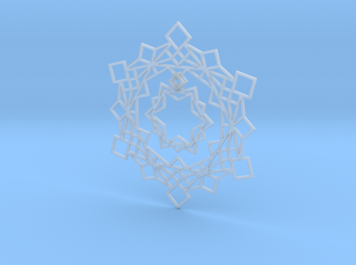 Squares Snowflake Ornament 3d printed