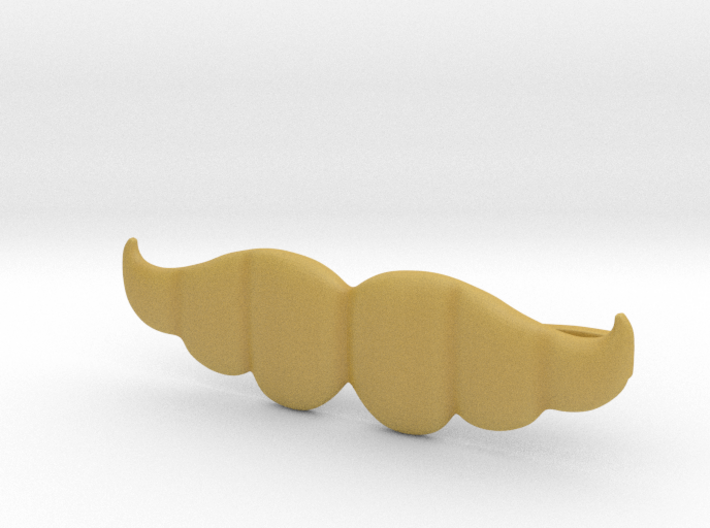 &quot;Brazilian&quot; Moustache Tie Bar (Plastics) 3d printed