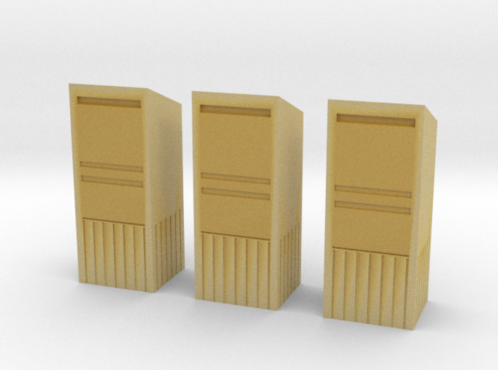 3 Canadian Mailboxes (1:160) 3d printed 