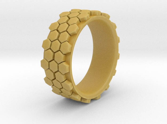 Hexagonal Ring - EU Size 58 3d printed