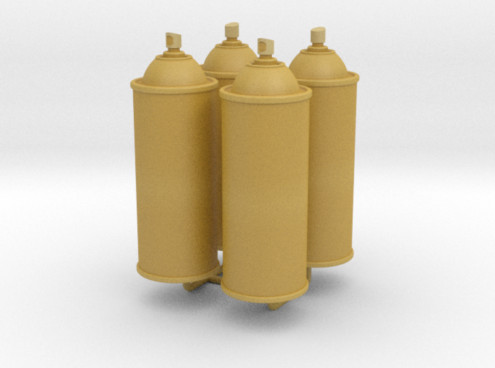 1/6 Scale Spray Cans X4 3d printed