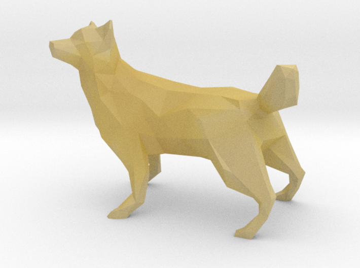 Low Poly Husky [4cm Tall] [Fully Solid] 3d printed