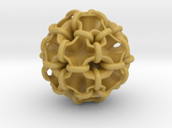 Hollow piped sphere with loops #3 3d printed