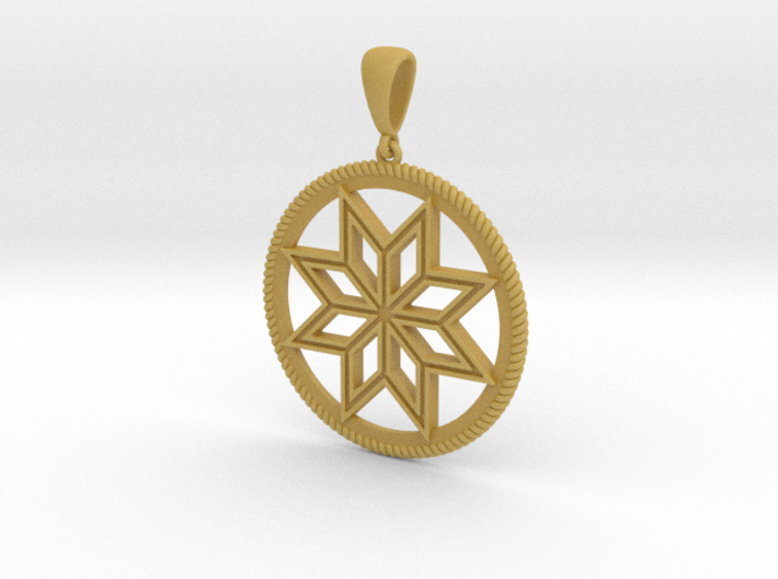 Alatyr pendant amulet 3d printed