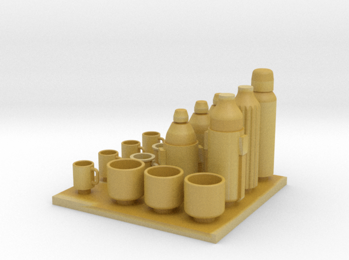 1: 32 scale WWI CUPS AND THERMOSES 3d printed